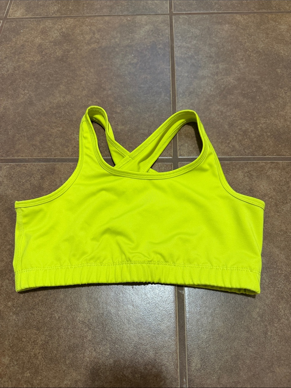 bcg Neon Yellow Girls' Racerback Tank Top